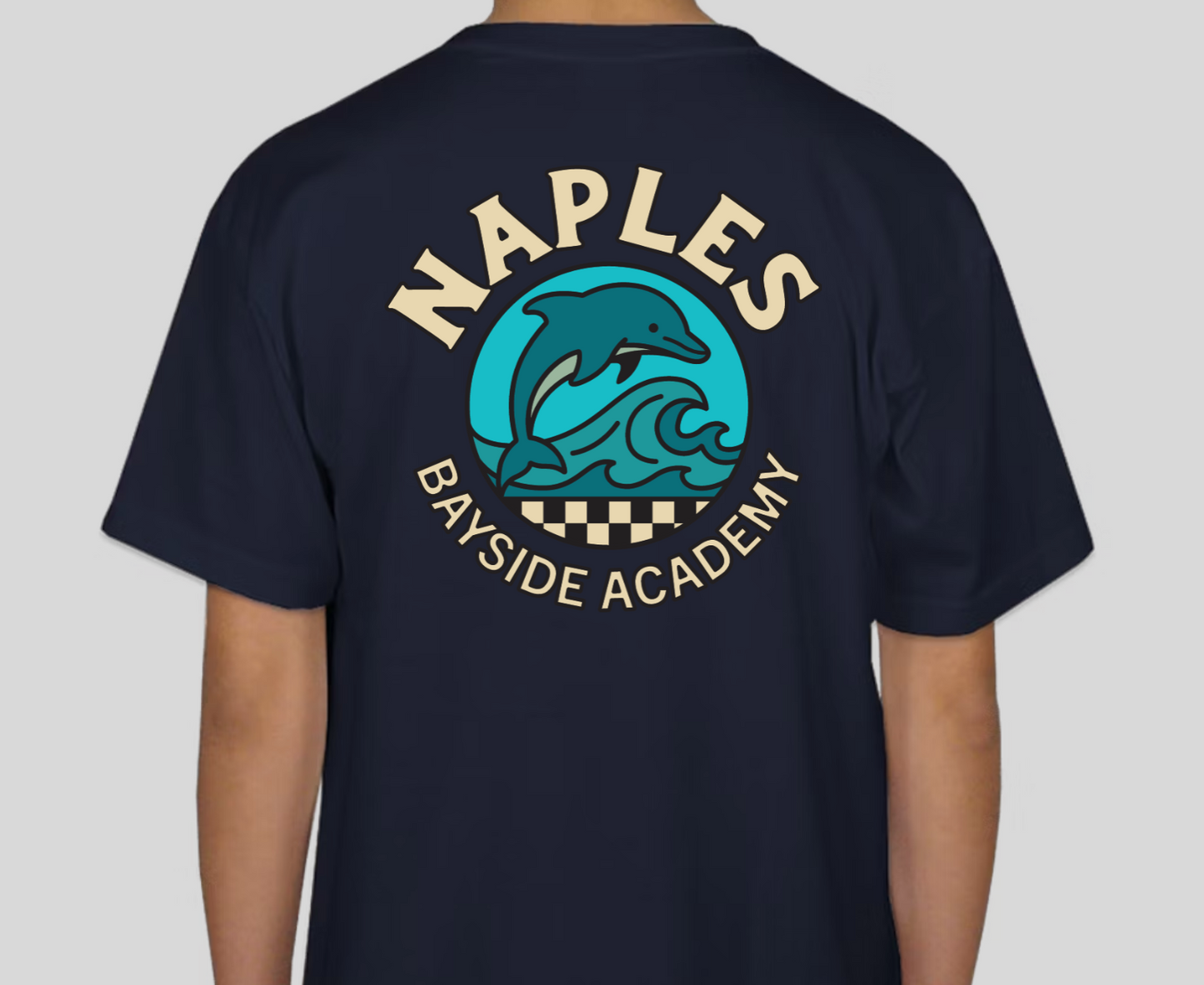 Youth Dolphin Check Short Sleeve Tee - Blue
