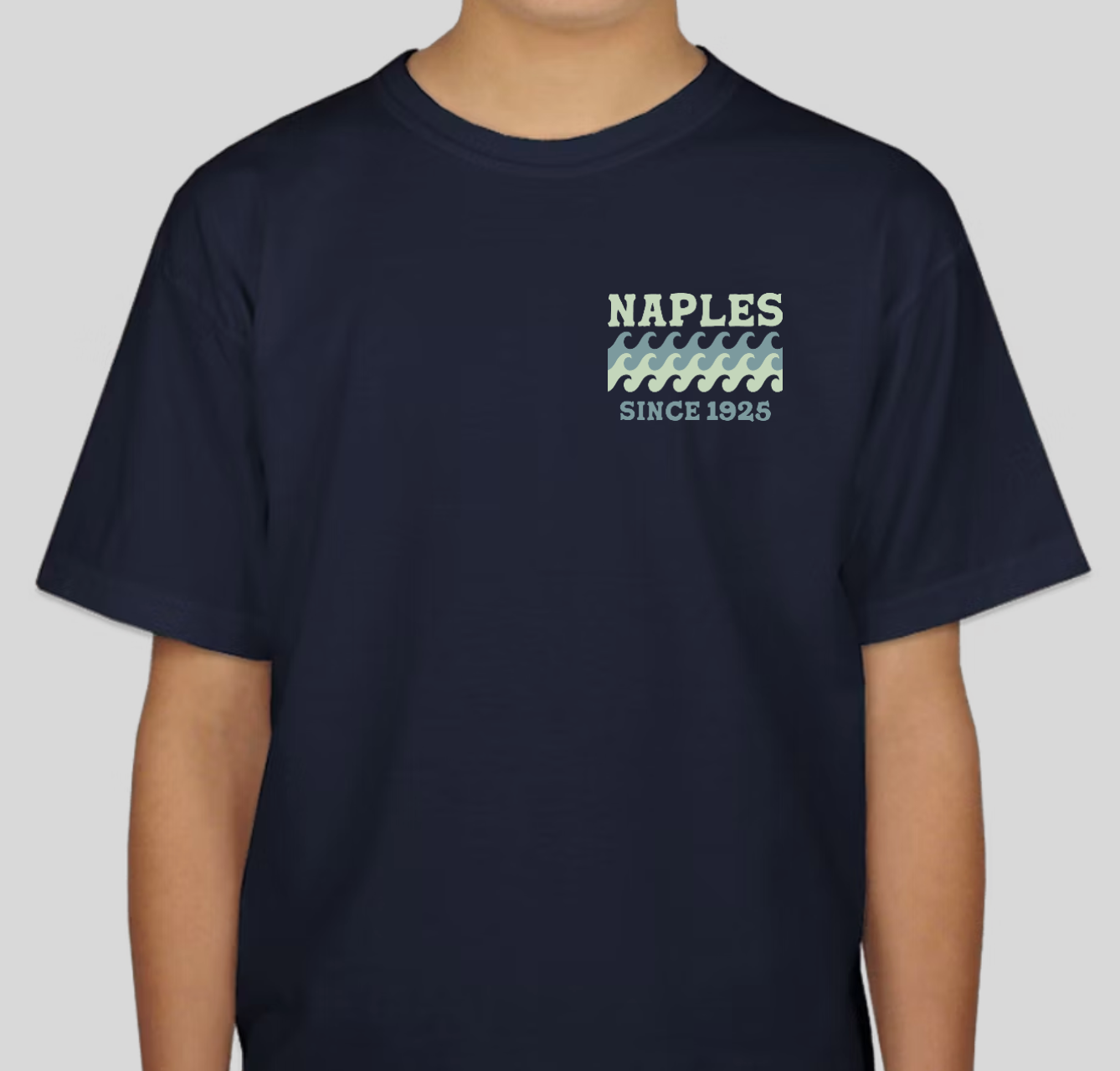 Youth Waves Short Sleeve Tee - Navy