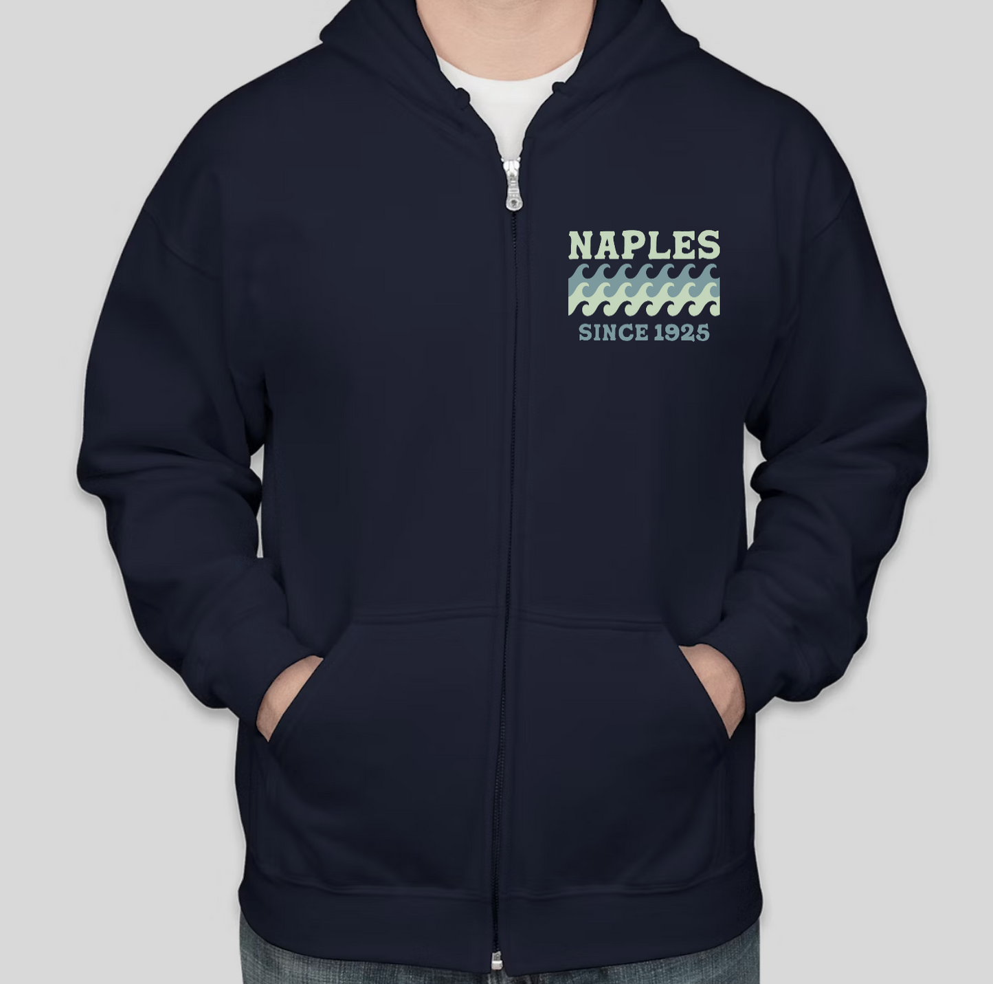 Youth Waves Hoodie Zip Up Sweatshirt