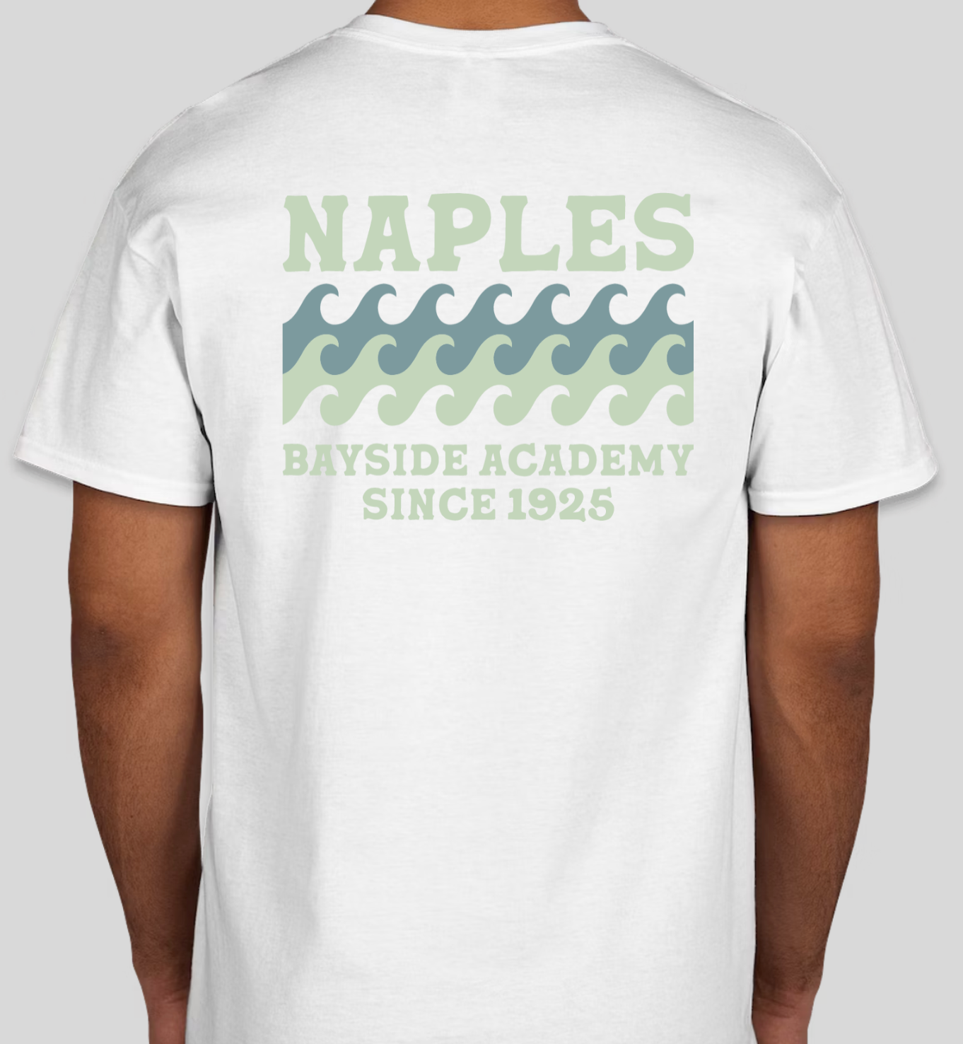 Adult Waves Short Sleeve Tee - White