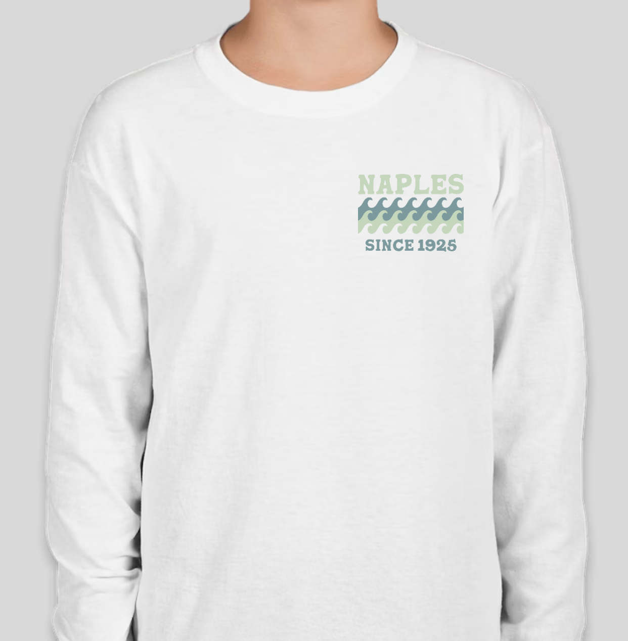 Youth Waves Long Sleeve Tee - White