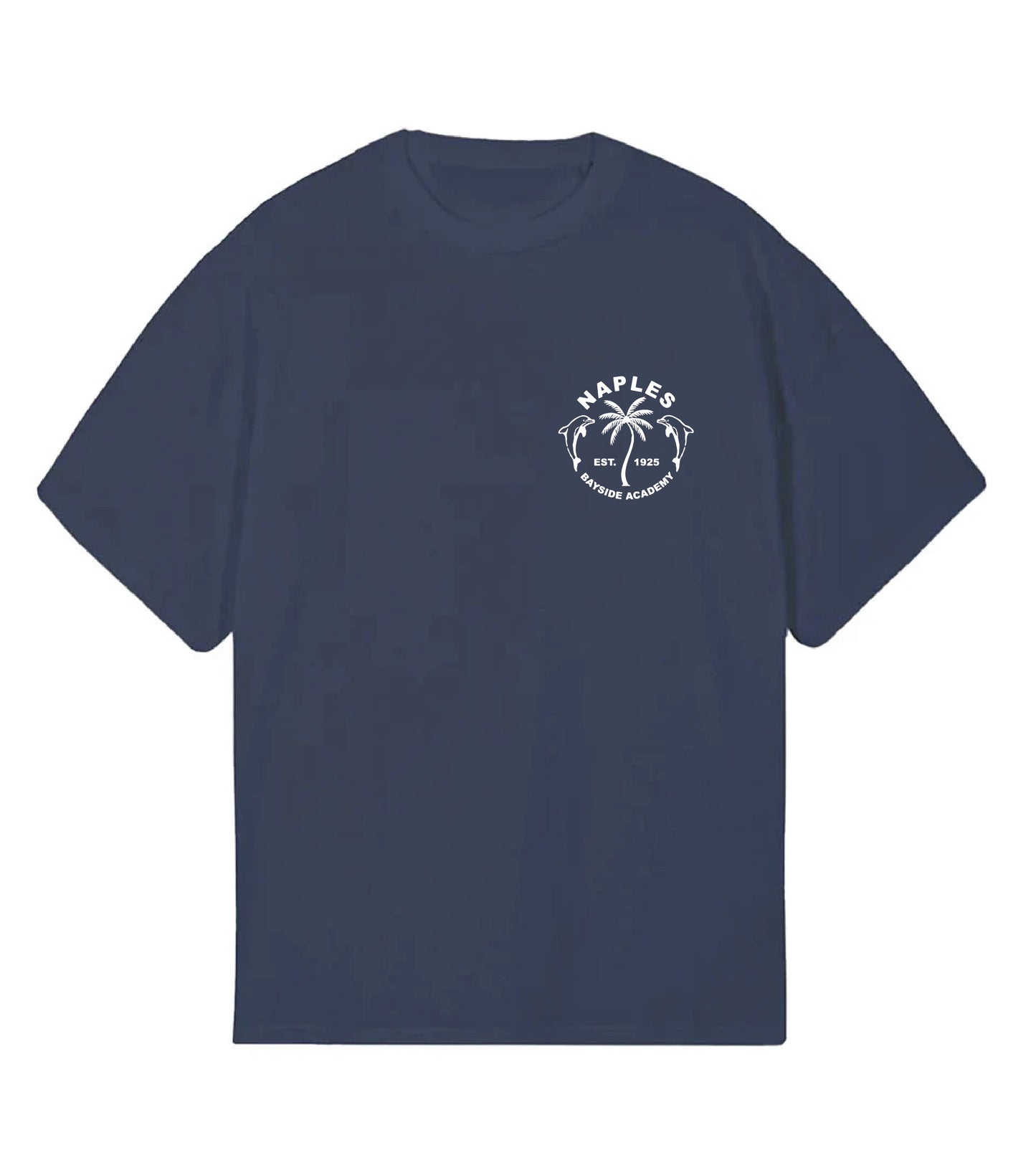 Youth Wavy Palm Tee - Navy