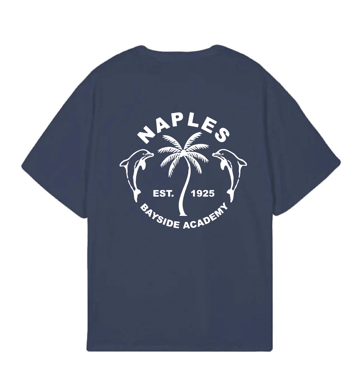 Youth Wavy Palm Tee - Navy