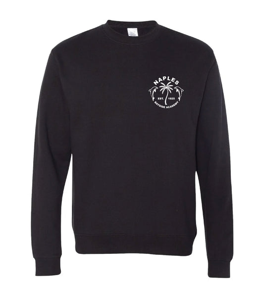 Adult Wavy Palm Crew - Black