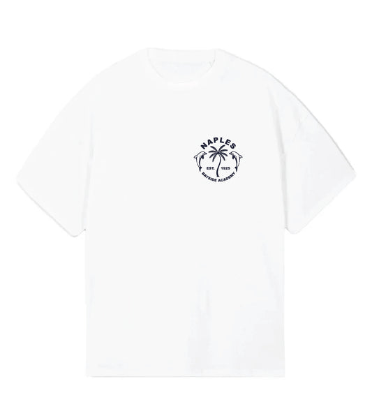 Youth Wavy Palm Tee - White