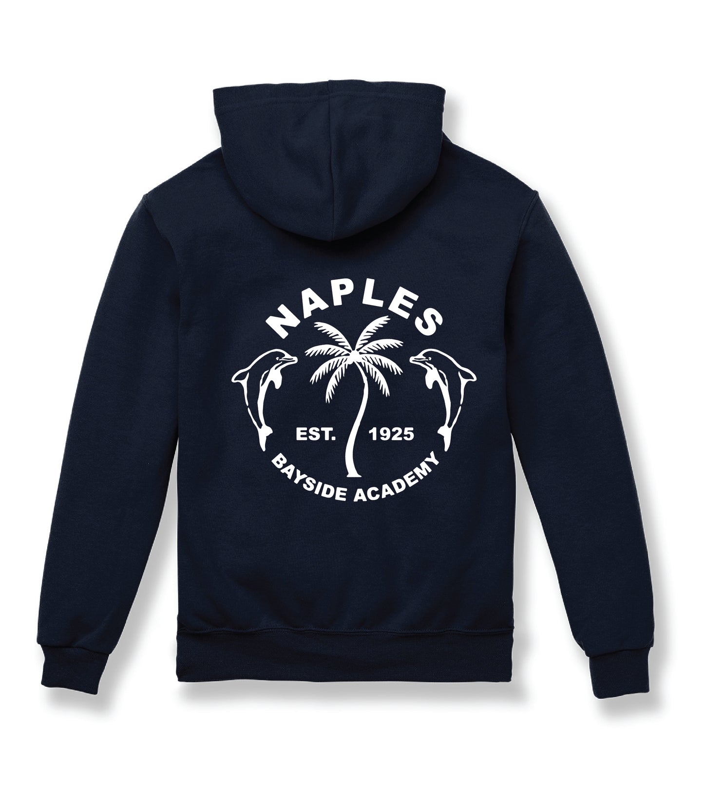 Youth Wavy Palm Zip Up - Navy